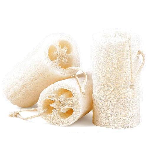 COZZLOMY Natural Loofah Body Scrubber Sponge, Set of 3 Organic 5 Inch Luffa for Exfoliating & Smooth Skin Cleansing, Ideal for Men & Women, Spa & Shower Use