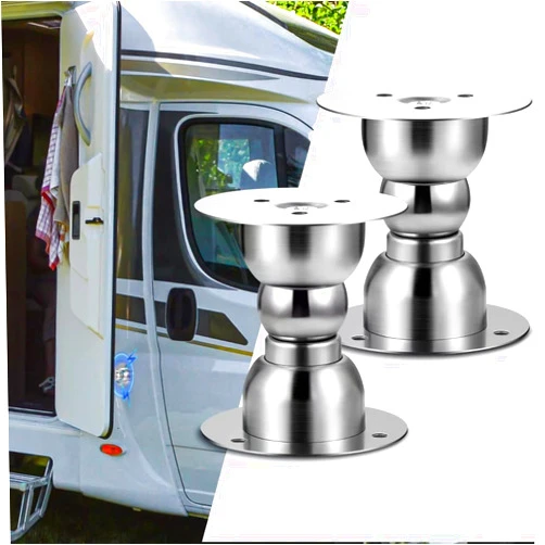 HConce 2-Pack【𝐔𝐩𝐠𝐫𝐚𝐝𝐞𝐝】RV Door Holder Windproof and Anti-Collision Door Bracket Strong Magnetic Fixed Luggage Door Latch for RV, Camper, Trailer, RV, Boat Cabin (Silvery)