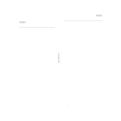 MAY PAPER CO. Personal Lined Notes Planner Insert for Filofax Personal, LV MM agenda refill 6 hole 3.75 x 6.75