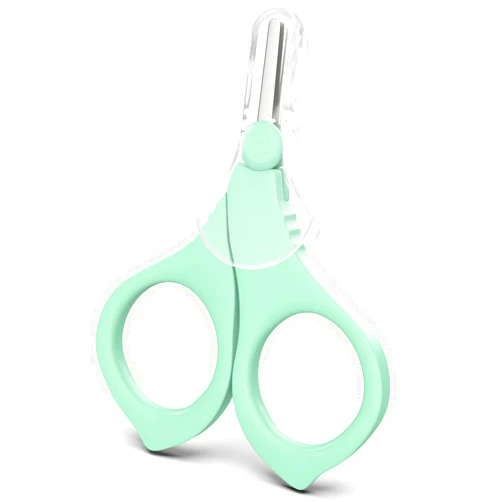 TYTDOUTER Baby Nail Scissors, Infant Nail Clippers with Safety Round Tip, Toddler Nail Clipper, Newborn Fingernail Cutter with Protective Cap, Nail Clippers for Baby Care Shower Gift