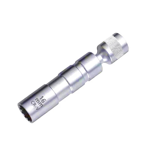 JRangelp 16MM Spark Plug Removal Tool 3/8-Inch Drive 12-Point Magnetic Swivel Spark Plug Socket Removal Tool Thin Wall Universal Joint Spark Plug Socket Tool