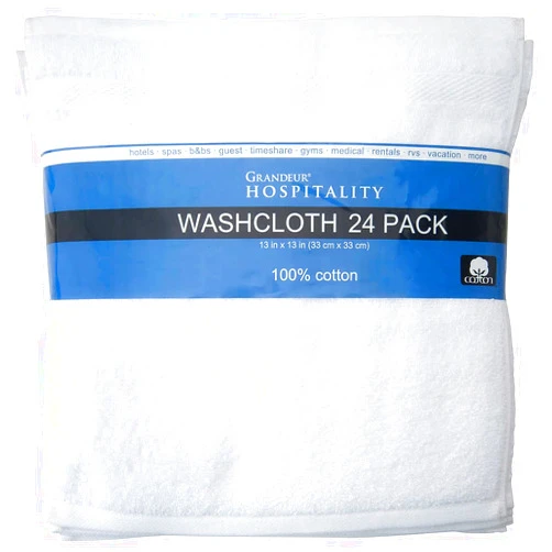 Grandeur Hospitality Towels, Wash Cloth 24-Piece
