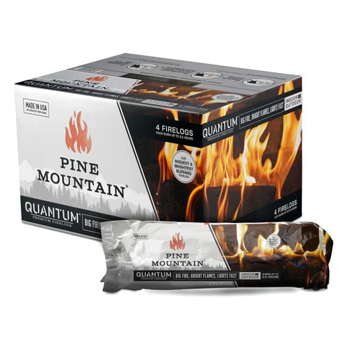 Pine Mountain Quantum 2.5 Hour Easy-Light Firelogs, 4 Count
