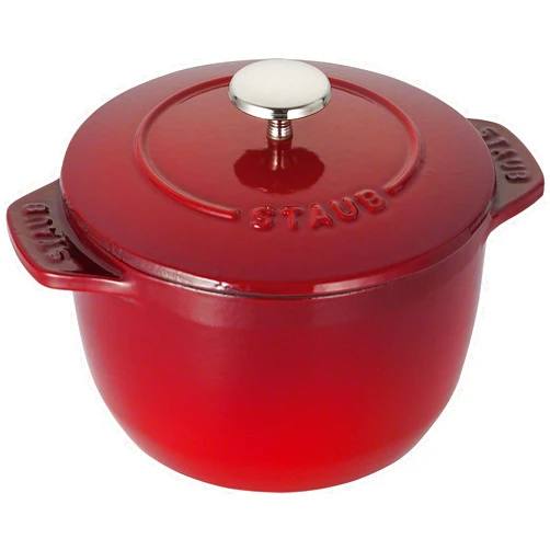Staub La Cocotte de GOHAN 40511-827 Cherry S 4.7 inches (12 cm) Rice Pot, 1 Piece, Cast Iron Pot, Rice Cooker