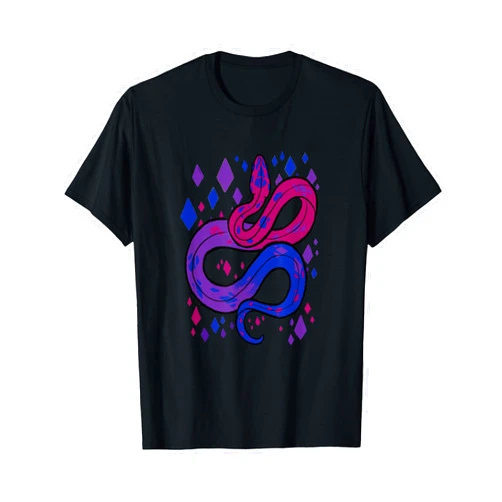 Freshoutlook Bisexual Pride Flag Snake T-Shirt
