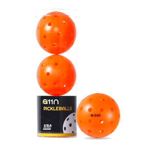 A11N SPORTS A11N S40 Outdoor Pickleball Balls- USA Pickleball Approved for Tournament Play, 3/6/12/50-Pack, Neon Green/Fuchsia/Tangerine