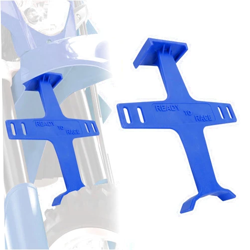 USTPO Universal Motorcycle Fork Guard Suspension Support Brace Transportation Tool Tie Down Seal Saver Protection Plastic for Dirt Bike Motocross Accessories Blue