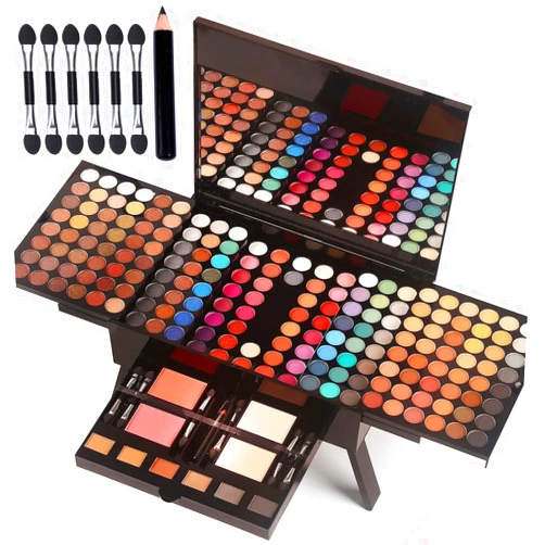 MORNECA Women Makeup Sets Full Kits - 190 Colors Cosmetic Make Up Gifts Combination with Eyeshadow Facial Blusher Eyebrow Powder Face Concealer Powder Eyeliner Pencil with Full Size Mirror Makeup Palette Kit