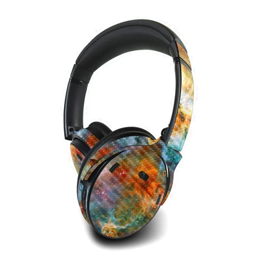 MIGHTY SKINS MightySkins Carbon Fiber Skin Compatible with Bose QuietComfort 45 Headphones Space Cloud | Protective, Durable Textured Carbon Fiber Finish | Easy to Apply | Made in The USA