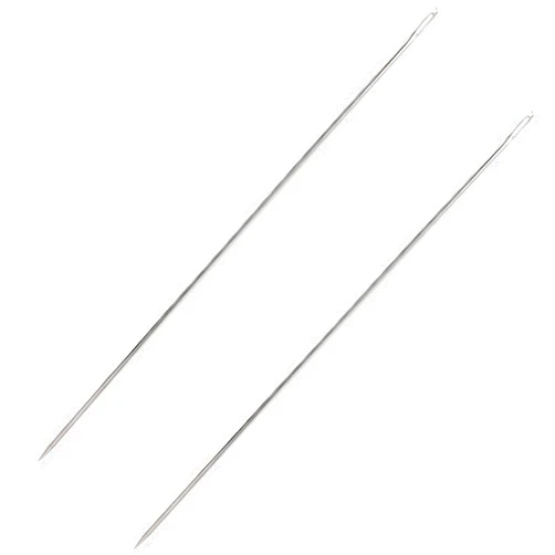 Kidoom 2 PCS Professional Upholstery Needle, 12'' Long Sewing Needles, Large Eye Hand Sewing Needles, with Needle Storage Tube, for Home Upholstery, Carpet, Leather, Canvas Repair Stitching