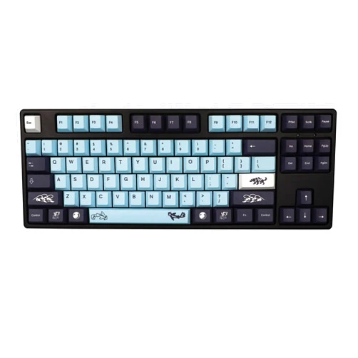 JSJT Sky and Blue Keycaps -Custom Keycap137 Keys PBT Dye Sublimation Cherry Profile Keycaps for ANSI/ISO Layout rk61/64/68/84/980/104 MX Switches Mechanical Keyboards