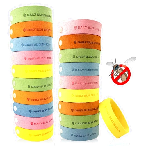BuggyBands Mosquito Repellent Bracelets 20 Pack, DEET-Free Mosquito Repellent Bands for Kids and Adults, Individually Wrapped Insect Bug Repellent Wristbands for Indoor and Outdoor Use