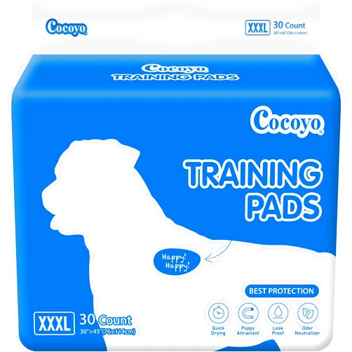 COCOYO Best Value Dog Training Pads Giant Size | Dog Pee Pads XXXL Size | Super Absorbent Puppy Pads (30