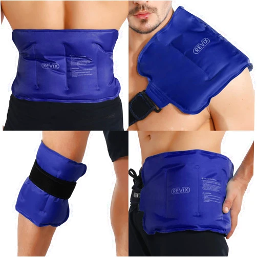 REVIX Ice Pack for Injuries Reusable Gel for Lower Back, Cold Packs for Back Shoulder, Elbow, Hip, Leg, Wrap Around Entire Knee, Soft Cold Compress,16 × 9