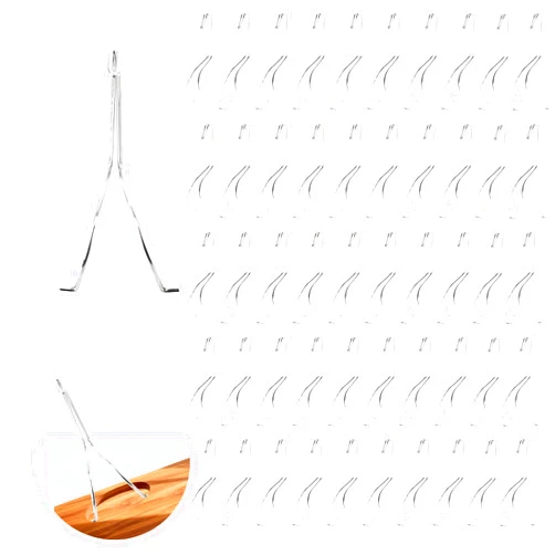 ArtisanWonders 50 Pack Cabinet Door Painting Hangers, Stainless Steel No-Drill Metal Painting Hanging Hooks, Easy to Apply Spray Drying Rack Clips for Woodworking & Furniture Restoration, 5.12 x 2.36 x 1.57 Inch