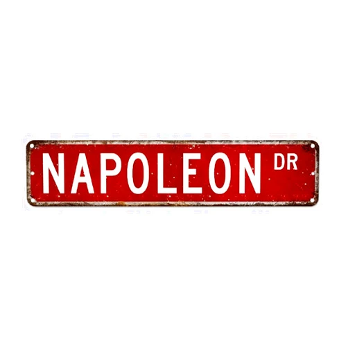 Godblessign Napoleon Vintage Aluminum Sign Metal Street Sign Gift For Napoleon Lover Farmhouse Signs Cat Mom Pet Owner Aluminum Tin Signs Wall Art Decor Home Quality Sign For Front Porch Garden Outdoor