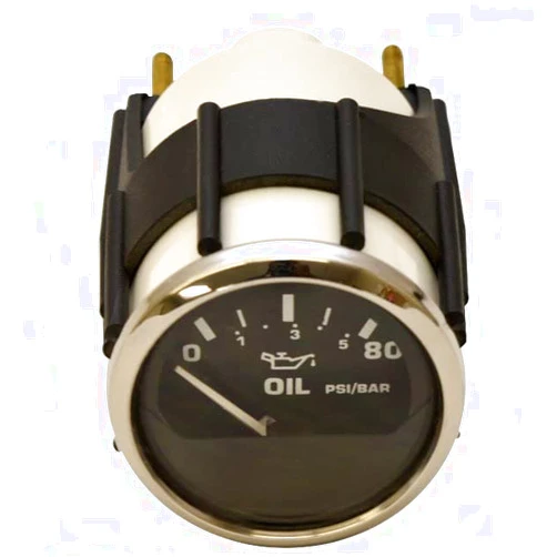 Generic Faria Boat Oil Pressure Gauge GPC611B | Euro Black SS 2 Inch