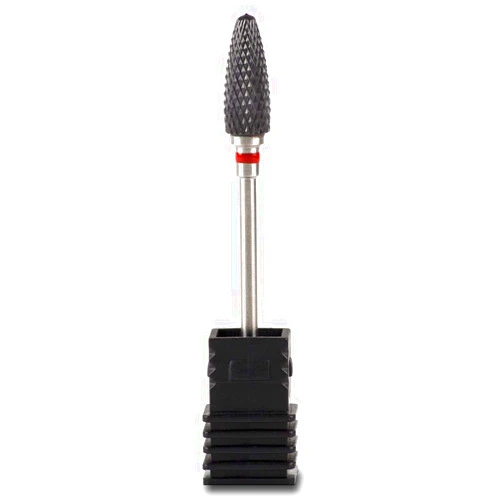 Feecy (3U-F-Red) Ceramic Nail Drill Bits 3/32''(2.35mm) Electric Nail Filing Bit Heads for Manicure Pedicure Cuticle Remove Acrylic Nails Gel Nail Polish …