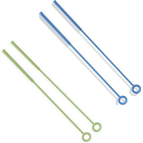 Raymeefa Bundle of blue straw brushes and avocado green straw brushes