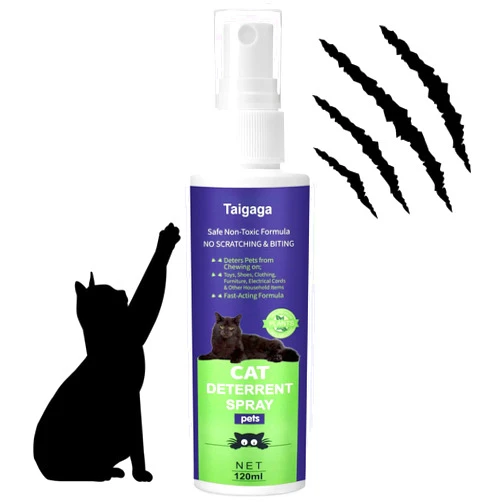 Taigaga Cat Deterrent Spray, Cat Repellent Spray, Cat Scratch Furniture Protector Spray, No Chew Spray for Dogs & Cats