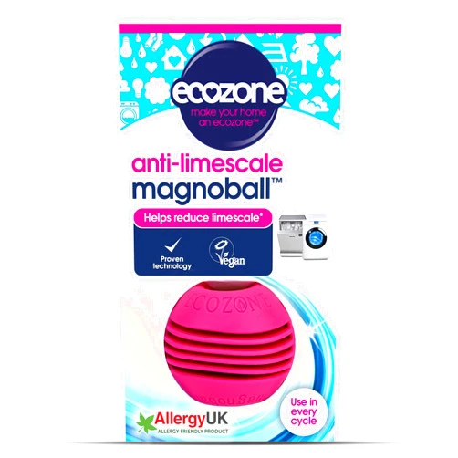 EcoZone Magnoball Anti-Limescale Device for Dishwashers & Washing Machines, Reusable Magnetic Limescale Remover & Descaler, Drum & Interior Cleaner, Vegan & Non Toxic, Scientifically Proven Result