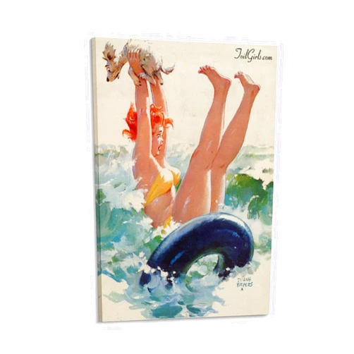Generic Vintage Fun Poster Fat Girl Hilda By Duane Bryers Classic Oil Canvas Print Wall Art Decoration (16) Room Aesthetic Poster08x12inch(20x30cm)