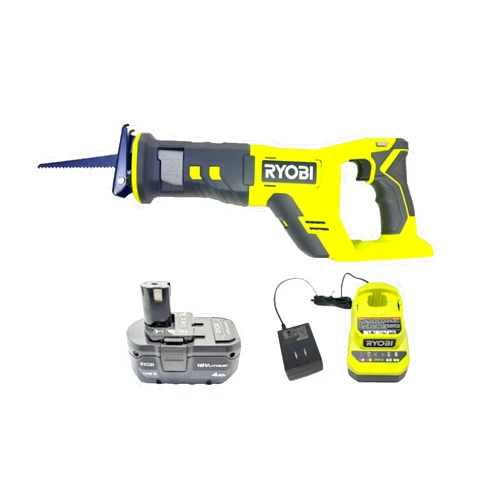 RYOBI ONE+ 18V Cordless Reciprocating Saw Kit with 4.0 Ah Battery and Charger