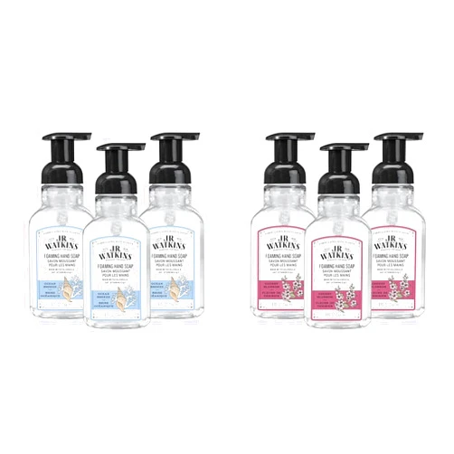 J.R. Watkins Foaming Hand Soap with Pump Dispenser, Moisturizing Foam Hand Wash & Foaming Hand Soap Pump with Dispenser, Moisturizing All Natural Foam, Alcohol-Free, Cruelty-Free