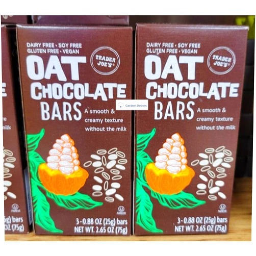 TraderB Trader Joe’s Oat Chocolate Bars, a smooth & creamy texture without the milk, 2.65oz 75g (Two Boxes)