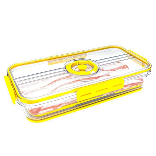 WonLiq Airtight Bacon Keeper Containers with Lids, Premium Cold Cut Storage for Cheese, Deli Meat, Cookies & Meal Prep, Fridge & Freezer Safe (1 Pack)