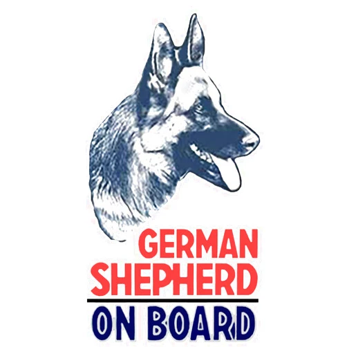 SSND German Shepherd On Board Vinyl Decal |Color|Sticker 6 X 3.4 Inch SSND1077