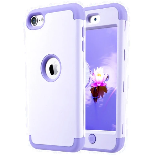 ULAK Compatible with iPod Touch 7 Case, iPod Touch 6 Case, iPod Touch 5 Case, Heavy Duty High Impact Knox Armor Case Cover for iPod Touch 5th/6th/7th Generation, Purple