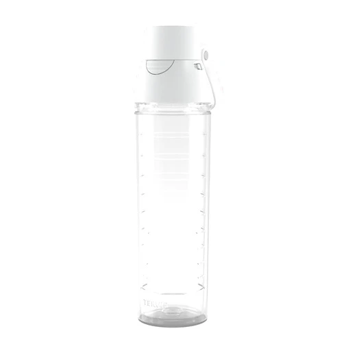 Tervis Venture Lite Clear & Colorful Lidded Made in USA Double Walled Insulated Tumbler Travel Cup Keeps Drinks Cold & Hot, 24oz Water Bottle, White Lid