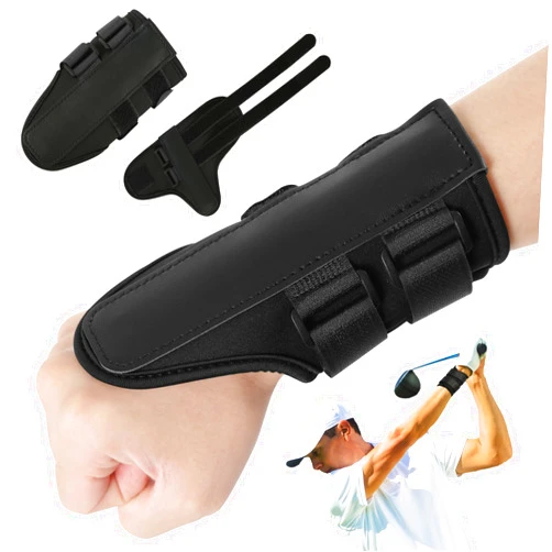 PEUTIER Golf Swing Alignment Brace, Neoprene Golf Wrist Training Aid Comfort Golf Grip Trainer Golf Swing Training Aid Golf Hand Gesture Practice Tool Wrist Correction for Golf Beginners
