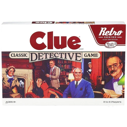 Hasbro Gaming Retro Series Clue 1986 Edition Board Game, Classic Mystery Games for Kids, Family Board Games for 3-6 Players, Family Games, Ages 8+