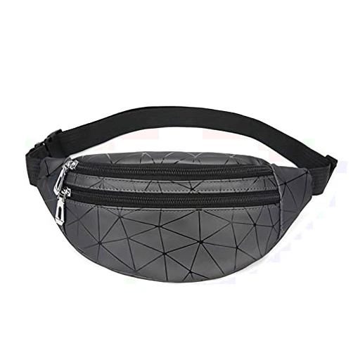 YUNGHE Waist Bag for Women & Men Holographic Fanny Pack Bum Bag with Adjustable Belt.