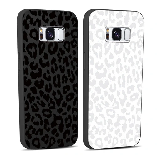 RUMDEY 2 Pack Cute Cheetah Print for Samsung Galaxy S8 Phone Case 5.8