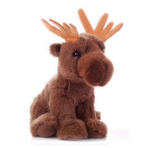 The Petting Zoo Moose Stuffed Animal Plushie, Gifts for Kids, Wild Onez Wildlife Animals, Moose Plush Toy 9 inches