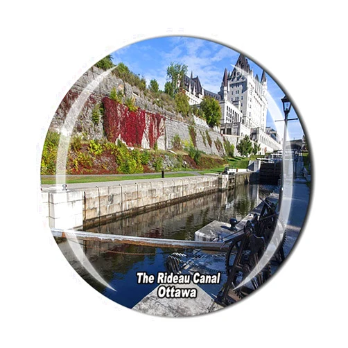 Timefly The Rideau Canal Ottawa Canada Fridge Magnet Crystal Tourist Souvenir Gift Collection Refrigerator Magnetic Sticker