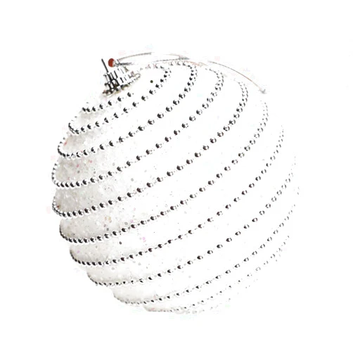 Konxxtt Christmas Rhinestone Glitter Baubles Balls Xmas Tree Ornament Decoration Create A Festive Atmosphere Party Supplies(White,N)