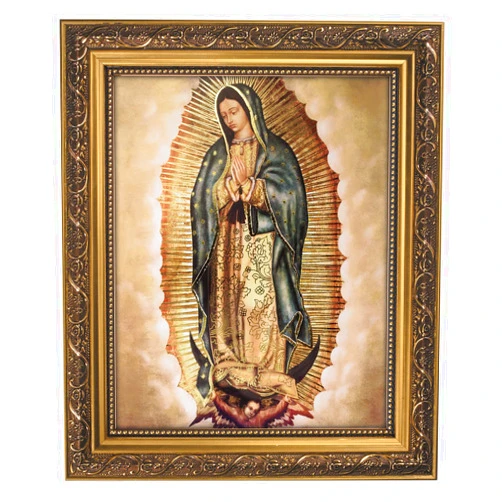 Christian Brands Gerffert Christian Wall Décor Ornate Gold Framed Artwork, 11 x 13-Inch, Our Lady of Guadalupe