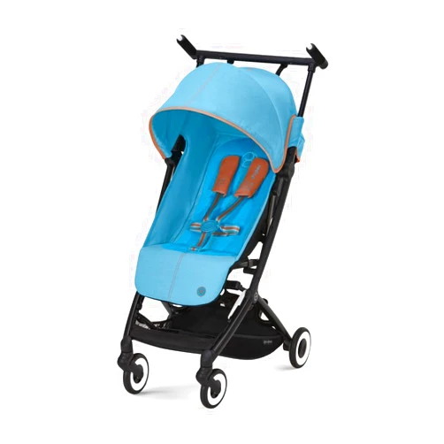 Cybex Libelle Lightweight pockit Travel Baby Stroller - Carry-On Compliant Compact Fold, One-Hand Adjustable Recline - Compatible with CYBEX Car Seats, Beach Blue