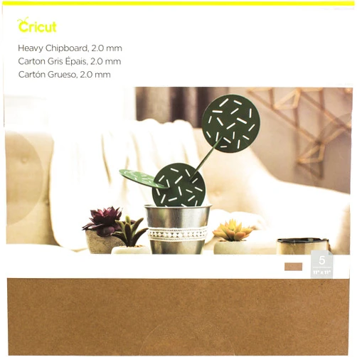 Cricut Heavy Chipboard - 11”x11” - 5 Sheets - Brown, 12
