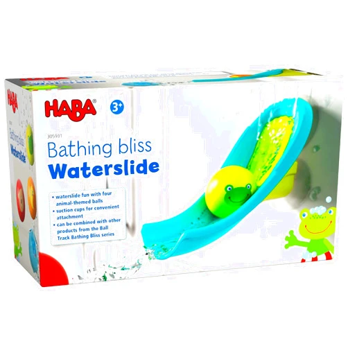 HABA Bathtub Ball Track - Bathing Bliss Waterslide with 4 Animal Balls
