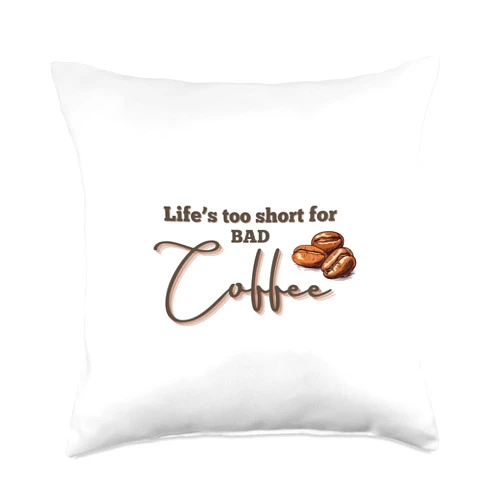 Kaffee Kaffeesprüche Bürohumor Coffee Kaffeefan Saying Lovers Coffee Design Café Throw Pillow, 18x18, Multicolor