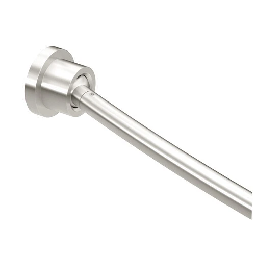 Gatco 827SN Modern Minimalist Curved Shower Rod Set, 42