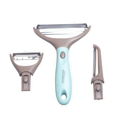 Yhtawoo Fruit Peeler Vegetable Peeler 3-in-1 Trio Peeler Set Julienne Peeler Potato Peeler Vegetable Peeler Slicer Stainless Steel
