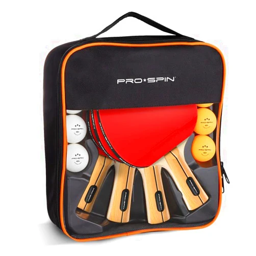 PRO SPIN Ping Pong Paddles - High-Performance Set with Premium Table Tennis Rackets, 3-Star Ping Pong Balls, Compact Storage Case | Ping Pong Paddle Set of 2 or 4 for Indoor & Outdoor Games