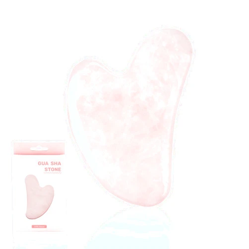 KONGDY Gua Sha Facial Tools,Natural Jade Rose Quartz Guasha Stone for Face Body Care,Promotes Lymphatic Drainage Shape Jawline Brightens Complexion Reduces Wrinkles Facial Massage Tools As Gifts