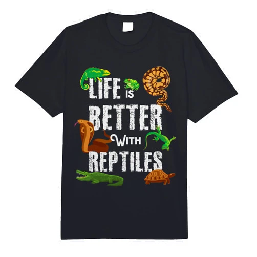 Reptiles Animals Fans: Pet Lizards Design Life Is Better With Reptiles Lizard Reptile Pet Lover Comfort Colors Adult Heavyweight T-shirt